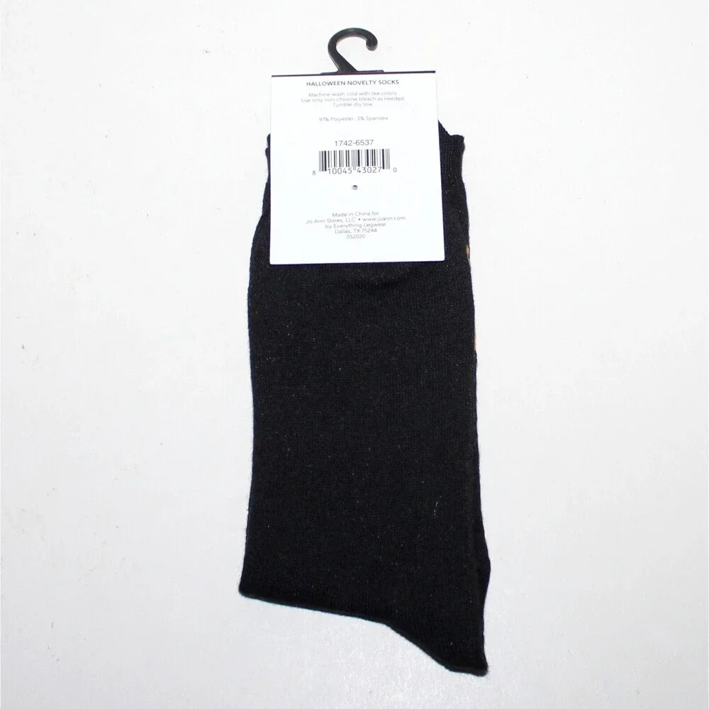 1 pair Socks Feeling Batty Halloween Bat Ears women vampire black fun Jo-Ann